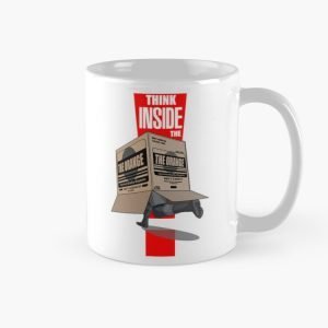 Think Inside the Box Solid Snake Metal Gear Solid Cardboard Box Mug