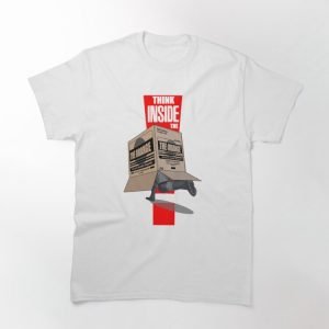 Think Inside the Box Funny Spy Video Game T-Shirt