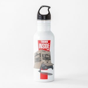 Think Inside the Box Funny Spy Video Game Water Bottle